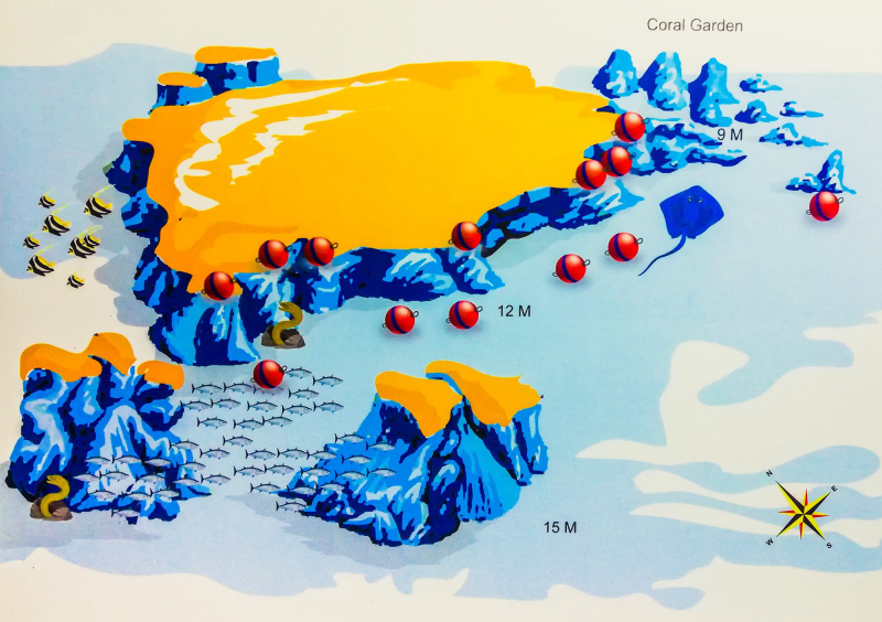 Gota Abu Ramada Dive Site Map